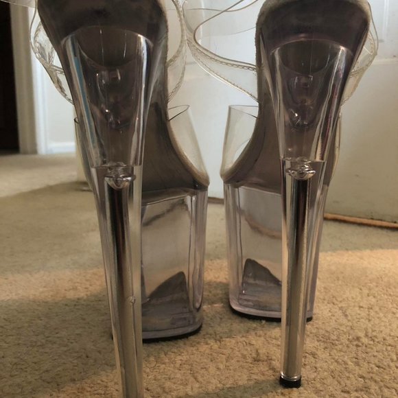 Clear Pleaser Heels - Picture 3 of 3